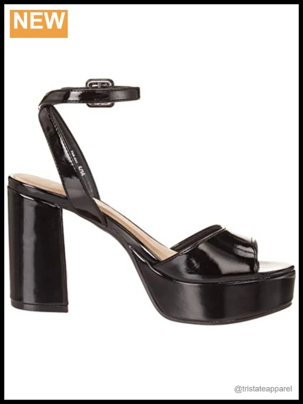 Platform Peep Toe Block Heel Sandal with Ankle Strap